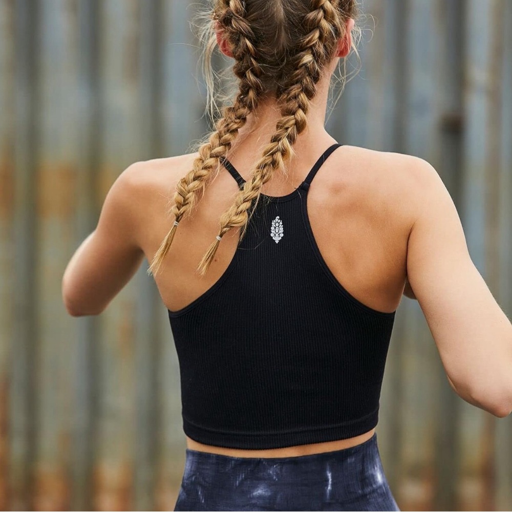 NWOT Free People Movement Happiness Runs Crop in Black, Size XS/S - Picture 11 of 13